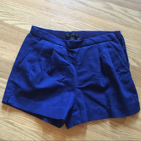J. Crew Pleated Textured Cotton Shorts - Picture 2 of 5